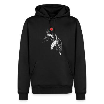 Tortues Chers Enfants Filles Tortue - Sweat à capuche Premium bio Homme - noir - Devant - Nico (187cm)