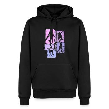 Skateboard Fille Skater Fille Skateboard Enfants - Sweat à capuche Premium bio Homme - noir - Devant - Nico (187cm)