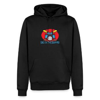 Batteur Batterie Musique Batterie Batterie - Sweat à capuche Premium bio Homme - noir - Devant - Nico (187cm)