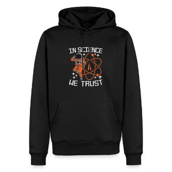 Athéisme athée Drôle d’anti-religion - Sweat à capuche Premium bio Homme - noir - Devant - Nico (187cm)