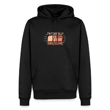 Boulangerie boulangerie Brotbäcker Machine à pain - Sweat à capuche Premium bio Homme - noir - Devant - Nico (187cm)
