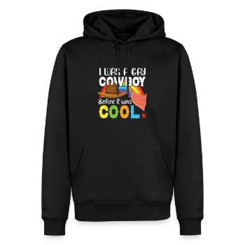 Cowboy Barn Bull Rider Rodeo Country Western - Männer Premium Bio Hoodie - Schwarz - Vorne - Nico (187cm)