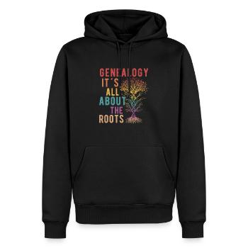 Arbre généalogique Historien de la famille Généalogie Généalogie - Sweat à capuche Premium bio Homme - noir - Devant - Nico (187cm)
