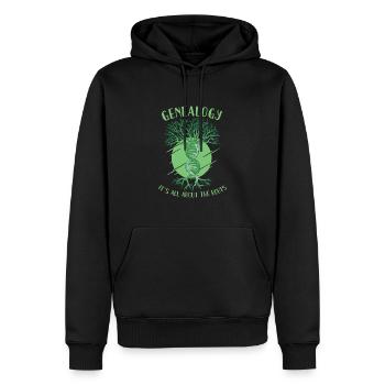 Arbre généalogique Historien de la famille Généalogie Généalogie - Sweat à capuche Premium bio Homme - noir - Devant - Nico (187cm)