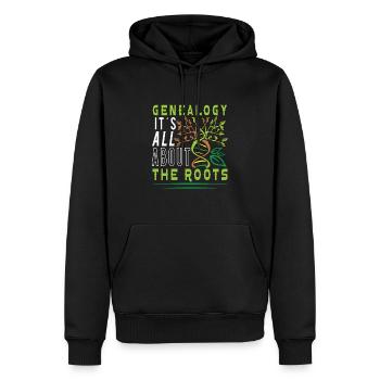 Arbre généalogique Historien de la famille Généalogie Généalogie - Sweat à capuche Premium bio Homme - noir - Devant - Nico (187cm)