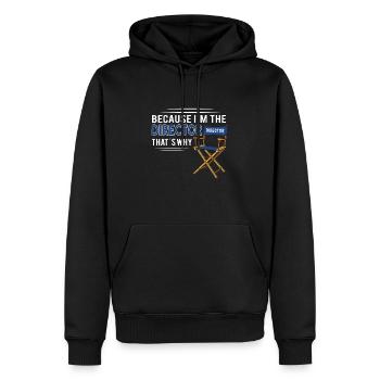 writer producer actor director filmmaker - Männer Premium Bio Hoodie - Schwarz - Vorne - Nico (187cm)