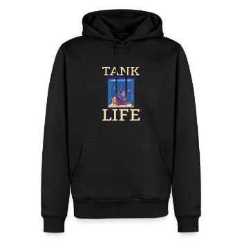 Aquaristic Aquarium Keeper Fishkeeper Eau salée - Sweat à capuche Premium bio Homme - noir - Devant - Nico (187cm)