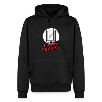 Buchleser Leseliteratur Bücherwurm Geschenkidee - Männer Premium Bio Hoodie - Schwarz - Vorne - Nico (187cm)