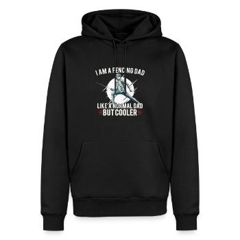 Fechten Vater Fechter Zaun Sohn Tochter - Männer Premium Bio Hoodie - Schwarz - Vorne - Nico (187cm)