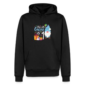 Dieser Kleine Gnom Ist 1 Geburtstagskind - Männer Premium Bio Hoodie - Schwarz - Vorne - Nico (187cm)