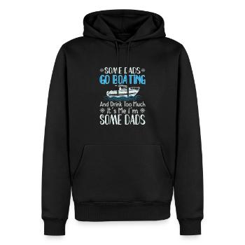 Boating Dad Boat Captain Pontoon Sailor Cruising - Männer Premium Bio Hoodie - Schwarz - Vorne - Nico (187cm)