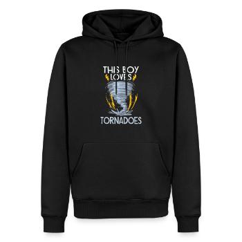Meteorologie-kindertornado-sturm, Der Sturm-fan - Männer Premium Bio Hoodie - Schwarz - Vorne - Nico (187cm)