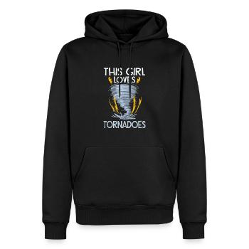 Meteorologie-kindertornado-sturm, Der Sturm-fan - Männer Premium Bio Hoodie - Schwarz - Vorne - Nico (187cm)