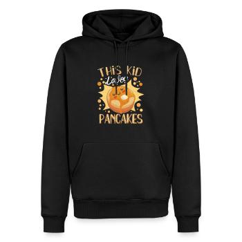 Pancake Maker Pancake Lover Drôle de gaufre - Sweat à capuche Premium bio Homme - noir - Devant - Nico (187cm)