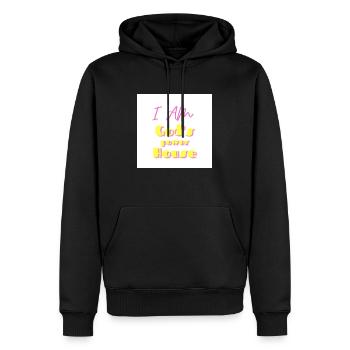 Boutique chrétienne - Sweat à capuche Premium bio Homme - noir - Devant - Nico (187cm)