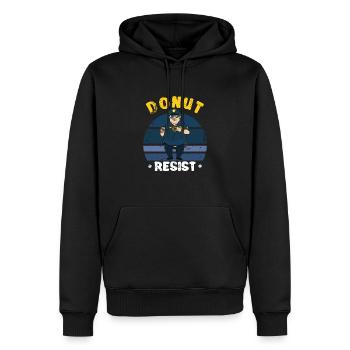 Bureau de police des policiers - Sweat à capuche Premium bio Homme - noir - Devant - Nico (187cm)