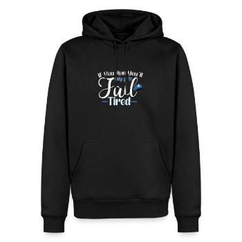 Bureau de police des policiers - Sweat à capuche Premium bio Homme - noir - Devant - Nico (187cm)