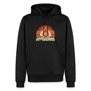 Poterie Céramique Poterie Poterie Poterie Poterie Poterie - Sweat à capuche Premium bio Homme - noir - Devant - Nico (187cm)