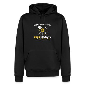 Goldgräber Goldbergbau Goldwaschen Goldmine - Männer Premium Bio Hoodie - Schwarz - Vorne - Nico (187cm)
