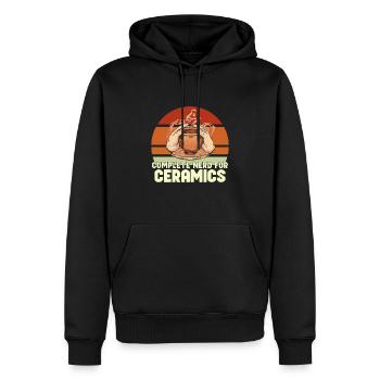 Poterie Céramique Poterie Poterie Poterie Poterie Poterie - Sweat à capuche Premium bio Homme - noir - Devant - Nico (187cm)