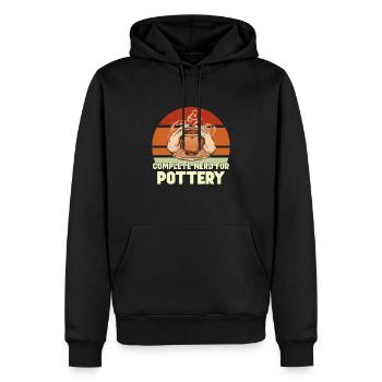 Pottery Ceramic Pottery Pottery Pottery - Men’s Premium Organic Hoodie - black - Front - Nico (187cm)