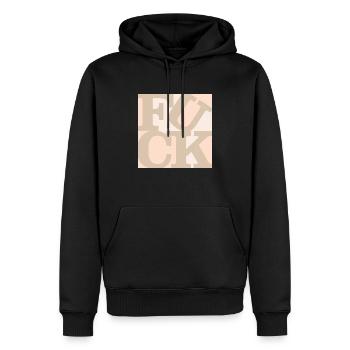 F**K WordPlay art original - Sweat à capuche Premium bio Homme - noir - Devant - Nico (187cm)