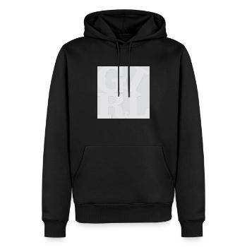 Girl WordPlay art original 2 - Sweat à capuche Premium bio Homme - noir - Devant - Nico (187cm)