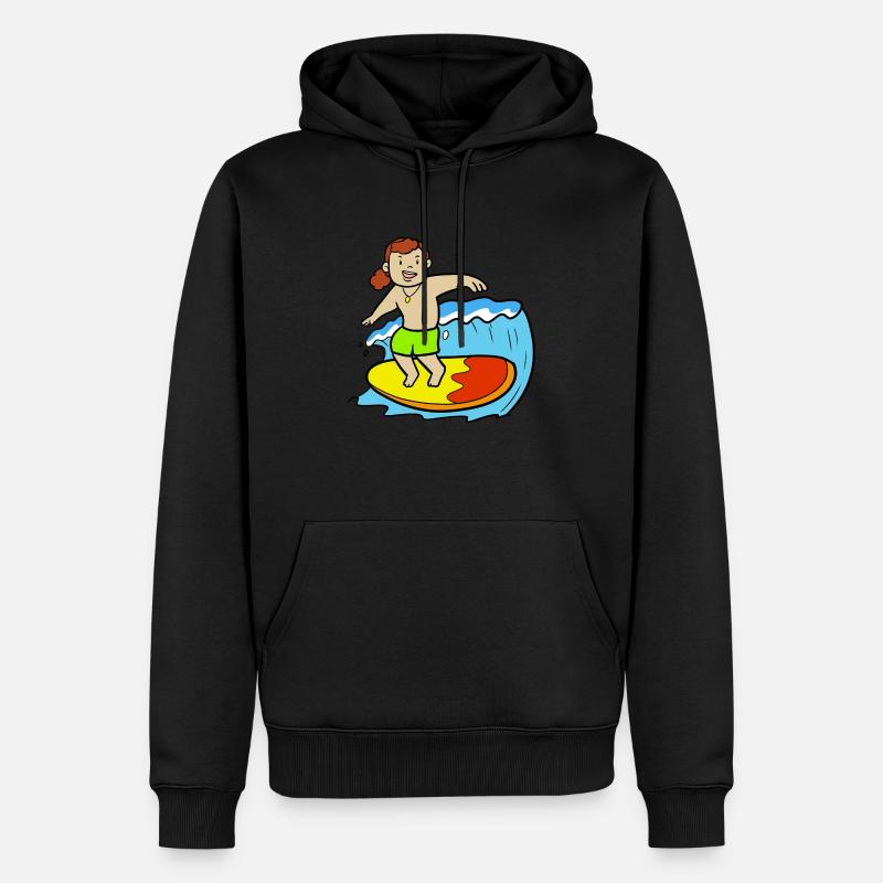 Surfeurs / Surfeurs - Sweat à capuche Premium bio Homme - noir