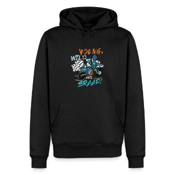 Dirt Bike Dirt Bike Riding Motocross Dirt Bikeing - Sweat à capuche Premium bio Homme - noir - Devant - Nico (187cm)