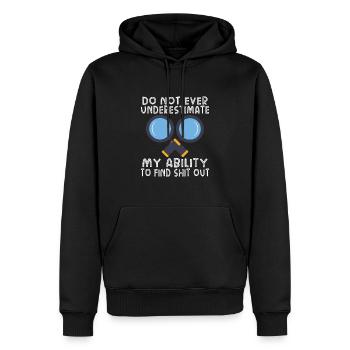 True Crime Murder Spy Crime Intérêt Idée cadeau - Sweat à capuche Premium bio Homme - noir - Devant - Nico (187cm)