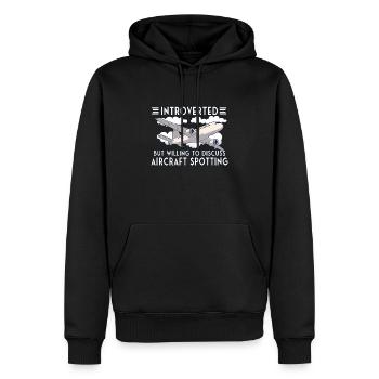 Aircraft Spotting Airplane Aircraft Spotter - Männer Premium Bio Hoodie - Schwarz - Vorne - Nico (187cm)