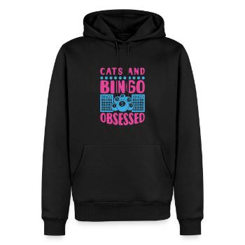 Bingo Jeu de cartes Grand-mère Bingo Joueur Bingo Cartes - Sweat à capuche Premium bio Homme - noir - Devant - Nico (187cm)