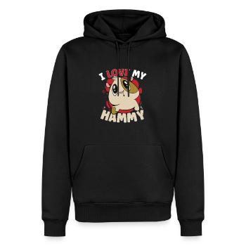 Hamster Fan Hamster Lover Hamsters - Männer Premium Bio Hoodie - Schwarz - Vorne - Nico (187cm)