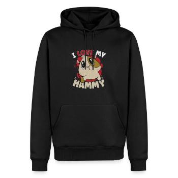 Hamster Fan Hamster Lover Hamsters - Männer Premium Bio Hoodie - Schwarz - Vorne - Nico (187cm)