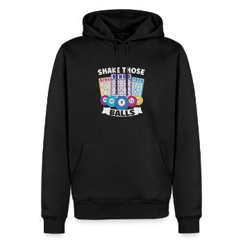 Bingo Jeu de cartes Grand-mère Bingo Joueur Bingo Cartes - Sweat à capuche Premium bio Homme - noir - Devant - Nico (187cm)