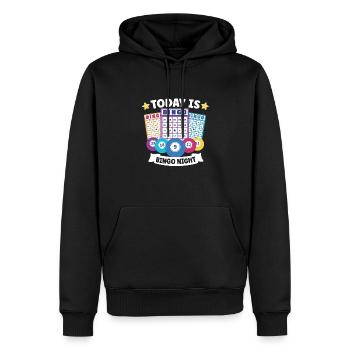 Bingo Jeu de cartes Grand-mère Bingo Joueur Bingo Cartes - Sweat à capuche Premium bio Homme - noir - Devant - Nico (187cm)