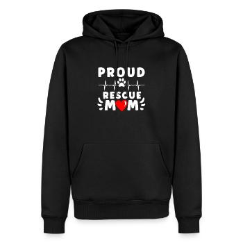DOG RESCUE ANIMAL RIGHTS RESCUE DOG ADOPTION - Männer Premium Bio Hoodie - Schwarz - Vorne - Nico (187cm)