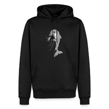 Delfine Kinder Mädchen Jungen Delfin - Männer Premium Bio Hoodie - Schwarz - Vorne - Nico (187cm)