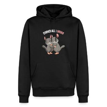 Chinchilla Mama Frauen - Männer Premium Bio Hoodie - Schwarz - Vorne - Nico (187cm)