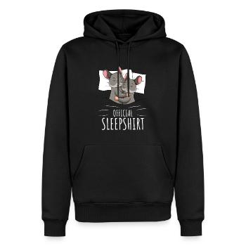 Chinchilla Schlafshirt - Männer Premium Bio Hoodie - Schwarz - Vorne - Nico (187cm)