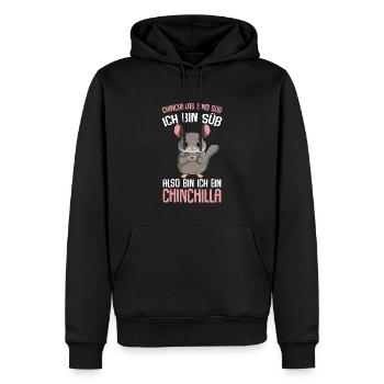Chinchillas sind süß Kinder Mädchen Chinchilla - Männer Premium Bio Hoodie - Schwarz - Vorne - Nico (187cm)