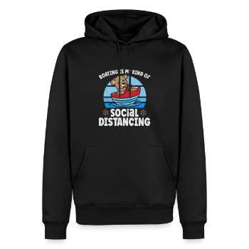 Voilier Voilier Bateau Kid Enfant Yacht Bateau - Sweat à capuche Premium bio Homme - noir - Devant - Nico (187cm)