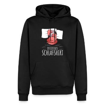 Offizielles Schlafshirt Flamingo - Männer Premium Bio Hoodie - Schwarz - Vorne - Nico (187cm)
