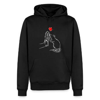 Rats Rats domestiques Rat Enfants Filles Garçons - Sweat à capuche Premium bio Homme - noir - Devant - Nico (187cm)