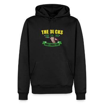 Entenjagd Entenjäger Vogeljagd - Männer Premium Bio Hoodie - Schwarz - Vorne - Nico (187cm)