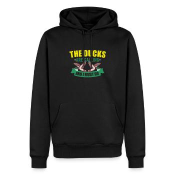 Entenjagd Entenjäger Vogeljagd - Männer Premium Bio Hoodie - Schwarz - Vorne - Nico (187cm)