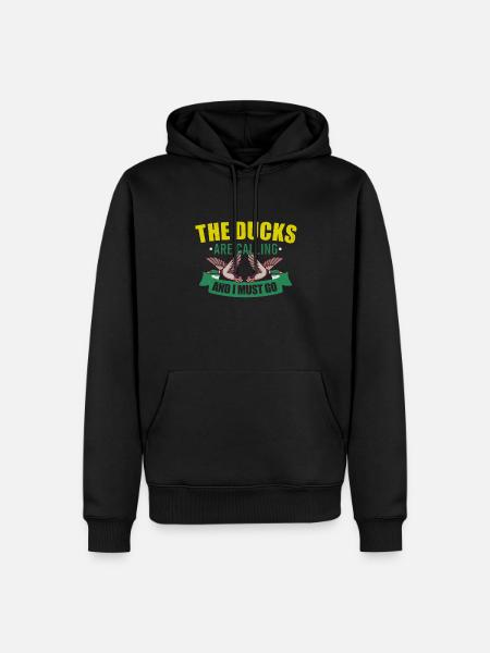 Entenjagd Entenjäger Vogeljagd - Männer Premium Bio Hoodie - Schwarz