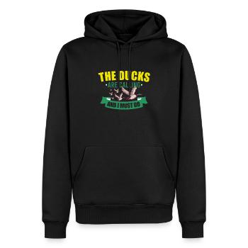 Entenjagd Entenjäger Vogeljagd - Männer Premium Bio Hoodie - Schwarz - Vorne - Nico (187cm)