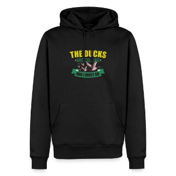 Entenjagd Entenjäger Vogeljagd - Männer Premium Bio Hoodie - Schwarz - Vorne - Nico (187cm)