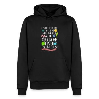 Microbiologiste Laboratoire de microbiologie Staphylocoque Biologie - Sweat à capuche Premium bio Homme - noir - Devant - Nico (187cm)